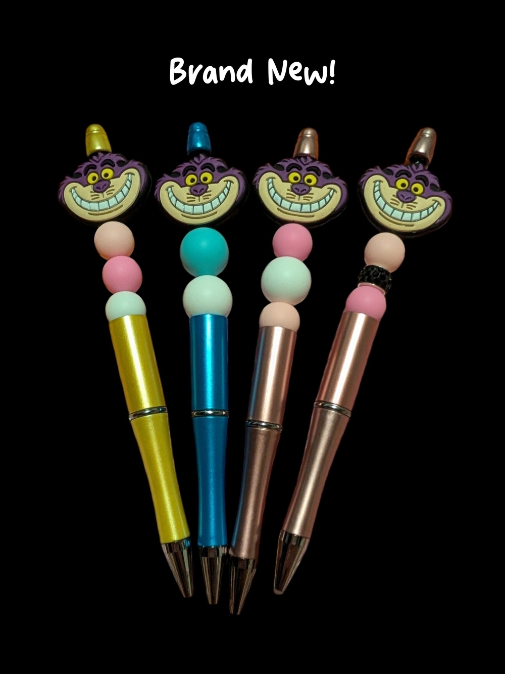 Cheshire Cat Ballpoint Pens - Pink, Blue, Gold, Rose Gold